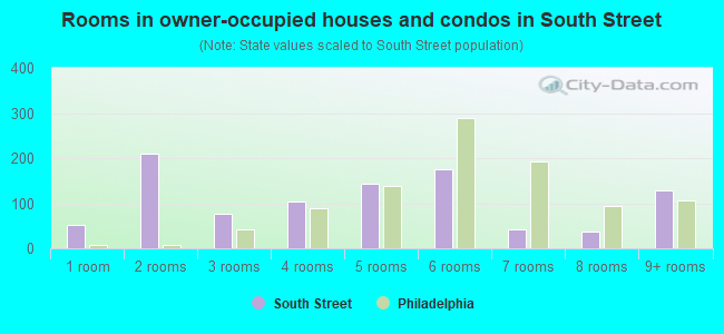 Rooms in owner-occupied houses and condos in South Street