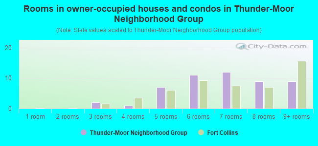 Rooms in owner-occupied houses and condos in Thunder-Moor Neighborhood Group