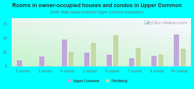 Rooms in owner-occupied houses and condos in Upper Common