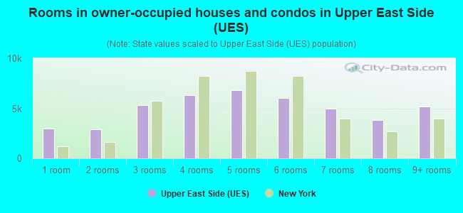 Rooms in owner-occupied houses and condos in Upper East Side (UES)