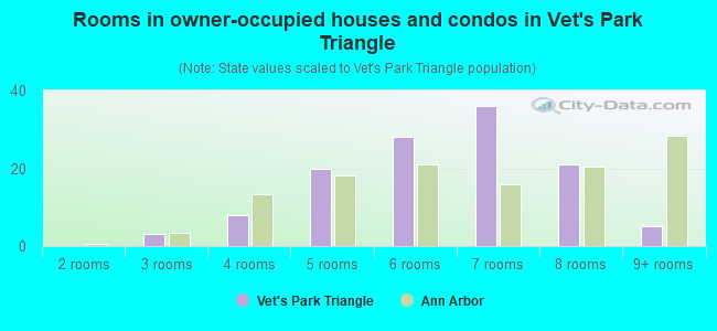Rooms in owner-occupied houses and condos in Vet's Park Triangle