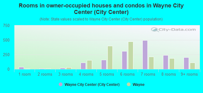 Rooms in owner-occupied houses and condos in Wayne City Center (City Center)