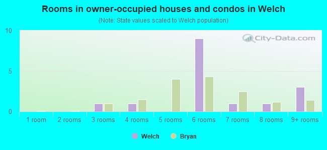 Rooms in owner-occupied houses and condos in Welch