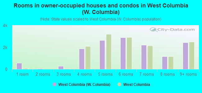 Rooms in owner-occupied houses and condos in West Columbia (W. Columbia)