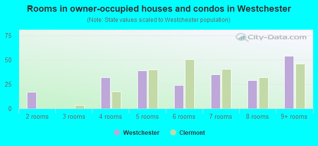 Rooms in owner-occupied houses and condos in Westchester