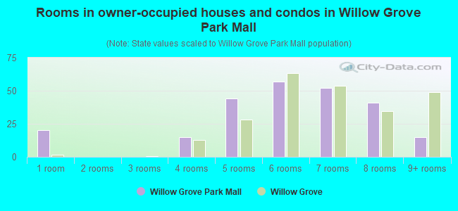 Rooms in owner-occupied houses and condos in Willow Grove Park Mall