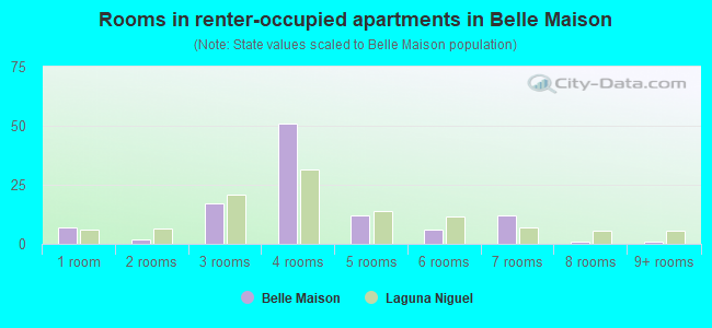 Rooms in renter-occupied apartments in Belle Maison