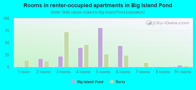 Rooms in renter-occupied apartments in Big Island Pond