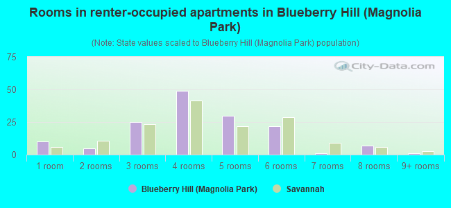 Rooms in renter-occupied apartments in Blueberry Hill (Magnolia Park)