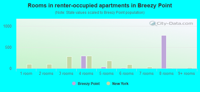 Rooms in renter-occupied apartments in Breezy Point