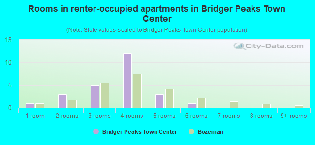 Rooms in renter-occupied apartments in Bridger Peaks Town Center