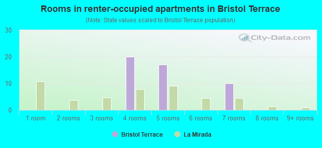 Rooms in renter-occupied apartments in Bristol Terrace
