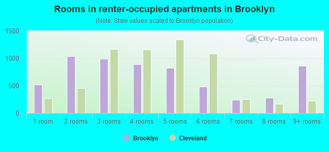 Rooms in renter-occupied apartments in Brooklyn