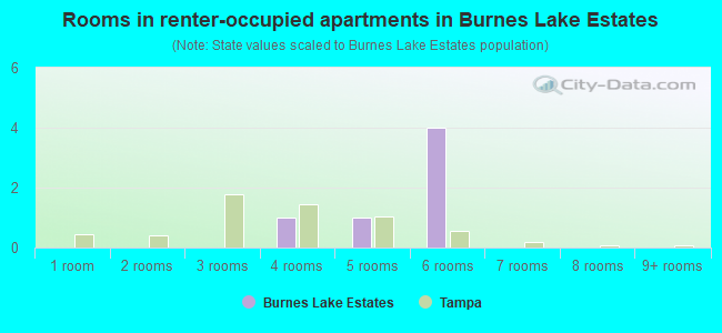 Rooms in renter-occupied apartments in Burnes Lake Estates