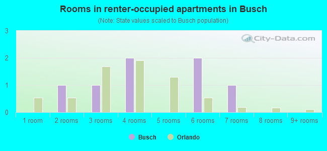 Rooms in renter-occupied apartments in Busch