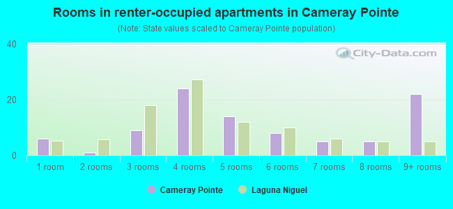Rooms in renter-occupied apartments in Cameray Pointe