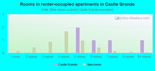 Rooms in renter-occupied apartments in Castle Grande