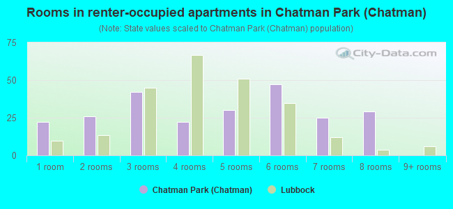 Rooms in renter-occupied apartments in Chatman Park (Chatman)