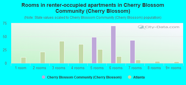 Rooms in renter-occupied apartments in Cherry Blossom Community (Cherry Blossom)
