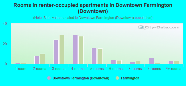 Rooms in renter-occupied apartments in Downtown Farmington (Downtown)