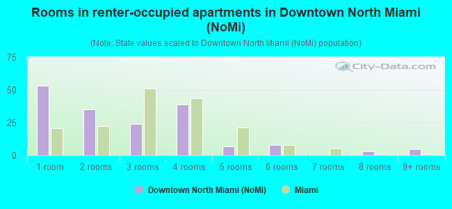 Rooms in renter-occupied apartments in Downtown North Miami (NoMi)