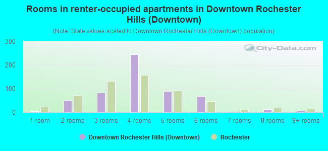 Rooms in renter-occupied apartments in Downtown Rochester Hills (Downtown)