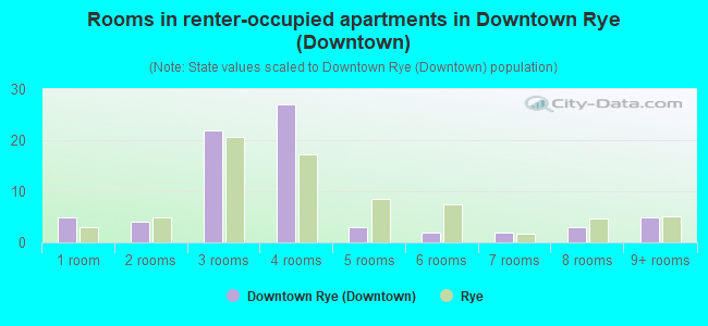 Rooms in renter-occupied apartments in Downtown Rye (Downtown)