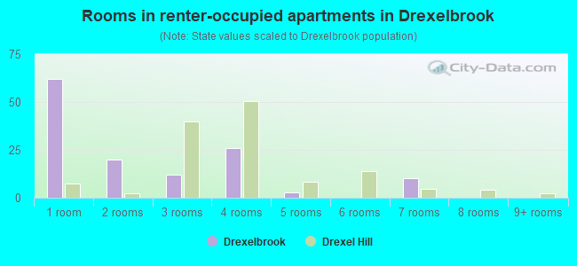 Rooms in renter-occupied apartments in Drexelbrook