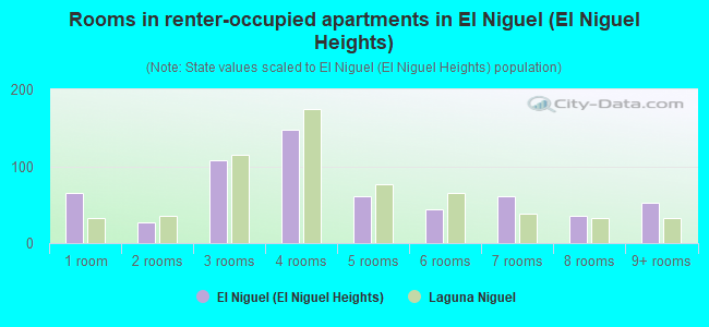 Rooms in renter-occupied apartments in El Niguel (El Niguel Heights)