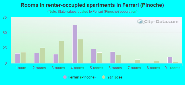 Rooms in renter-occupied apartments in Ferrari (Pinoche)