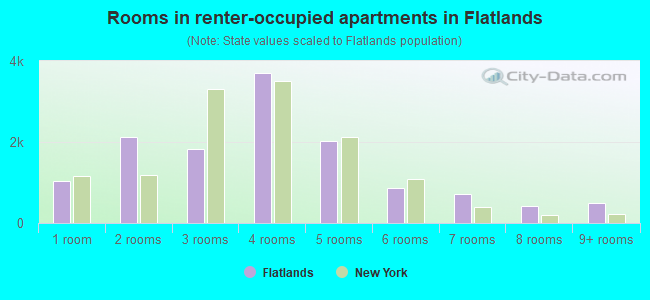 Rooms in renter-occupied apartments in Flatlands