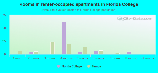 Rooms in renter-occupied apartments in Florida College