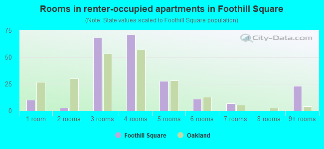 Rooms in renter-occupied apartments in Foothill Square