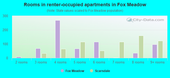 Rooms in renter-occupied apartments in Fox Meadow