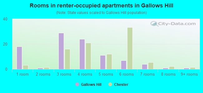 Rooms in renter-occupied apartments in Gallows Hill