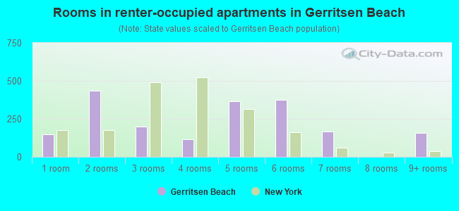 Rooms in renter-occupied apartments in Gerritsen Beach