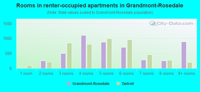 Rooms in renter-occupied apartments in Grandmont-Rosedale