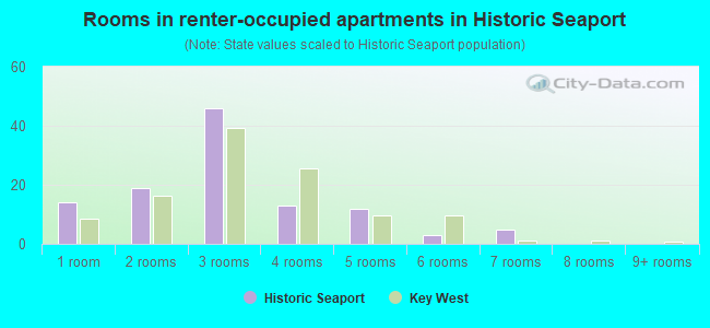 Rooms in renter-occupied apartments in Historic Seaport