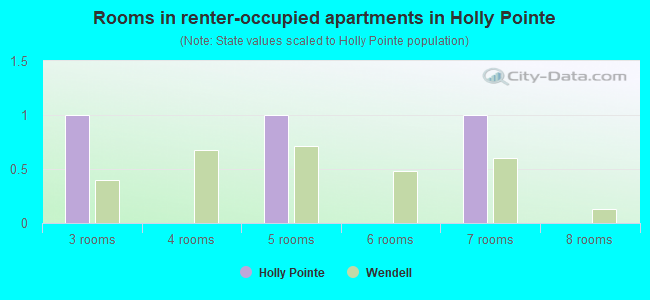 Rooms in renter-occupied apartments in Holly Pointe