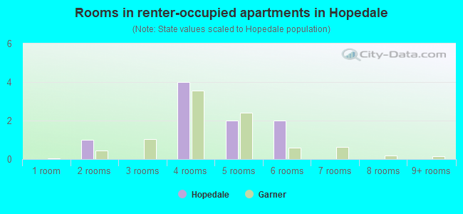 Rooms in renter-occupied apartments in Hopedale