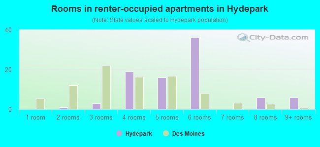 Rooms in renter-occupied apartments in Hydepark