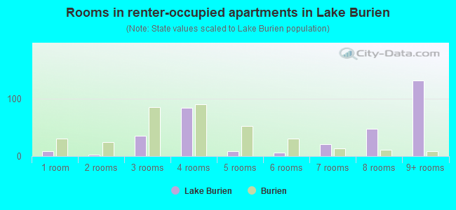 Rooms in renter-occupied apartments in Lake Burien