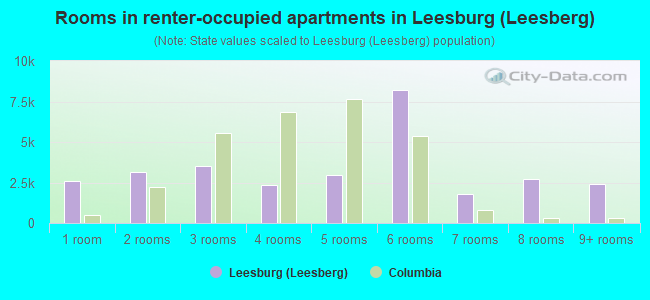 Rooms in renter-occupied apartments in Leesburg (Leesberg)
