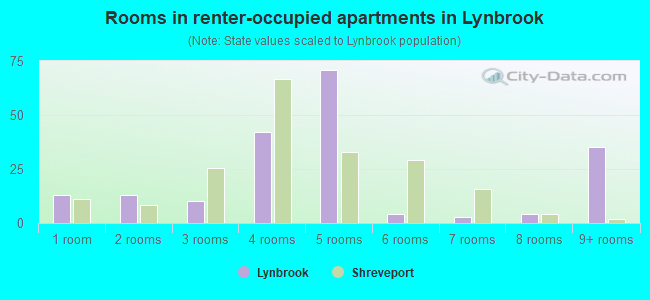 Rooms in renter-occupied apartments in Lynbrook