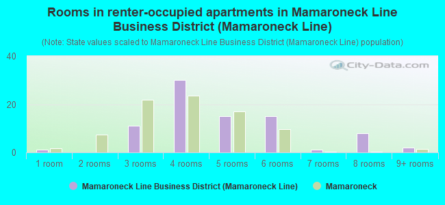 Rooms in renter-occupied apartments in Mamaroneck Line Business District (Mamaroneck Line)
