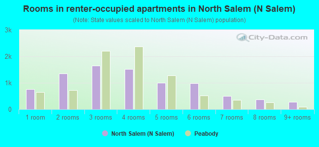 Rooms in renter-occupied apartments in North Salem (N Salem)