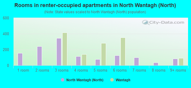 Rooms in renter-occupied apartments in North Wantagh (North)