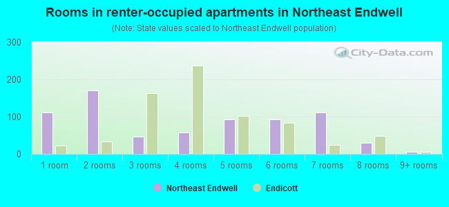 Rooms in renter-occupied apartments in Northeast Endwell