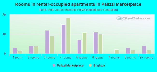 Rooms in renter-occupied apartments in Palizzi Marketplace