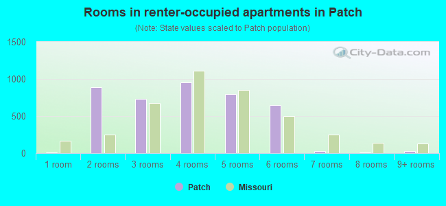Rooms in renter-occupied apartments in Patch